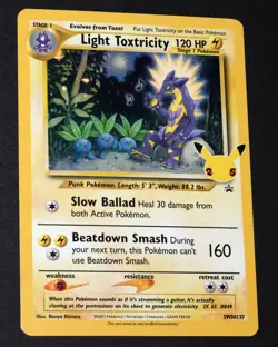 Light Toxtricity SWSH137 PROMO Pokemon Celebrations 25th Anniversary NM Holo - Image 1