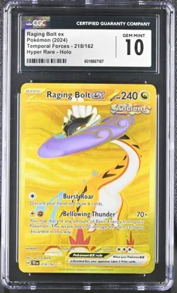 PSA 10 RAGING BOLT EX 218 TEMPORAL FORCES HYPER RARE POKEMON - Image 1