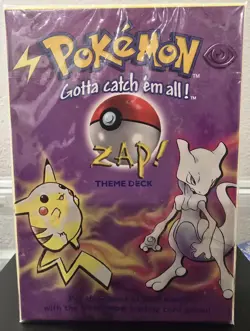 FACTORY New SEALED 1999 Pokemon Zap Base Set Theme Deck Wizards of The Coast 742818060189 - Image 2