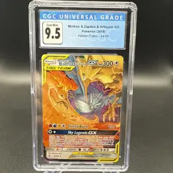 Pokemon Moltres & Zapdos & Articuno GX Hidden Fates 44/68 CGC 9.5 - Image 1