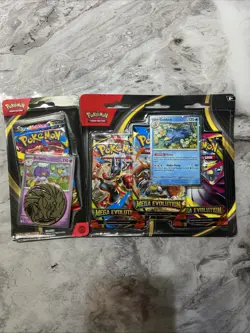 Pokemon Mega Evolution Single Pack Blister (Drifblim), 3-Pack Blister (Psyduck) - Image 1