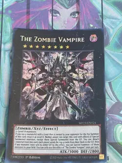 Yugioh 1x The Zombie Vampire MP23-EN024 Prismatic Secret Rare 1st Ed Near Mint - Image 1