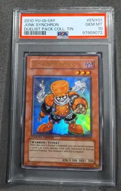 YUGIOH! JUNK SYNCHRON LIMITED EDITION DPCT-ENY01 GRADED PSA 10 GEM MINT - Image 1