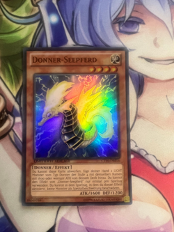 THUNDER SEA HORSE SUPER RARE GERMAN CT10-EN016 DE016 NEAR MINT YUGIOH - Image 1