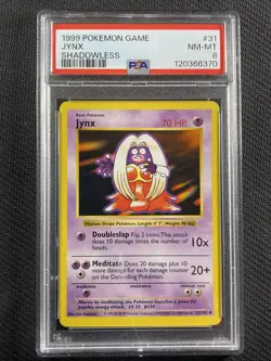 Pokemon Card PSA 8 NM-MT Jynx Shadowless Base Set 1999 Wotc Ultra Rare 31/102 - Image 1