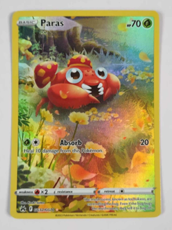 Paras GG32/GG70 Crown Zenith Galarian Gallery Full Art Holo Pokemon Card NM - Image 1