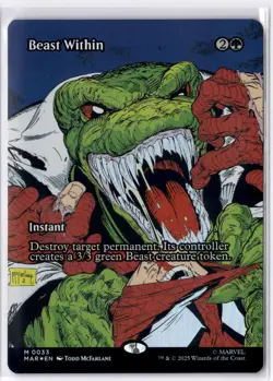 Beast Within (Borderless) 33 MTG Marvel Eternal-Legal FOIL NM/M - Image 1