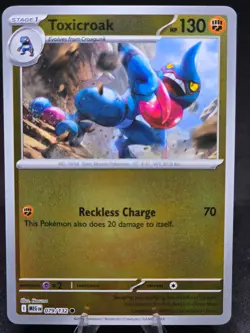 Pokemon TCG Toxicroak 079/132 Mega Evolutions Reverse Holo NM - Image 1