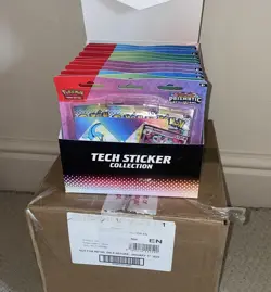 ✅Case of 12 Pokemon TCG Prismatic Evolutions Tech Sticker 36 Booster Packs✅ - Image 1