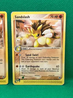 Pokemon Tcg Sandshrew 75/100 & Sandslash 21/100 EX Sandstorm Non Holo - Image 3