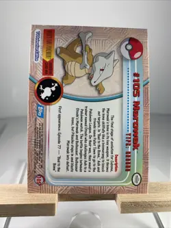 2000 Topps Pokemon MAROWAK #105 TV Animation Edition Blue Label Foil 2108 - Image 2