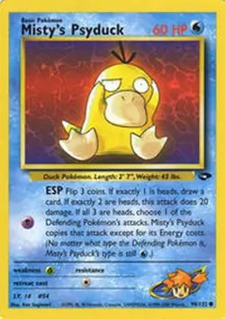 Japanese Pokemon Misty's Psyduck (LST) Leaders' Stadium - Image 1