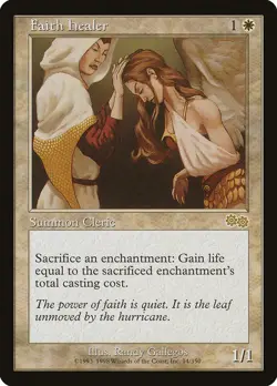 Faith Healer Urza's Saga Magic The Gathering MTG Card - Image 1