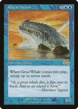 Great Whale Urza's Saga Magic The Gathering MTG Card - Image 1