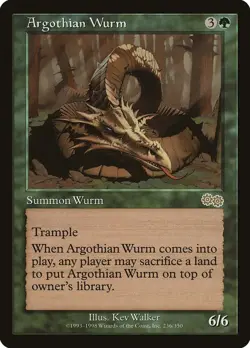 Argothian Wurm Urza's Saga Magic The Gathering MTG Card - Image 1
