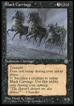Black Carriage - Medium Play MTG Homelands - Image 1