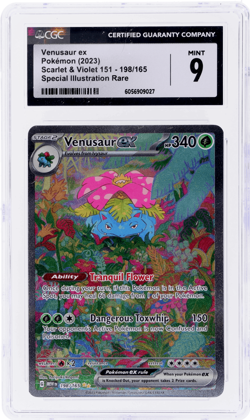2023 Pokemon Scarlet and Violet 151 Venusaur Ex Special Illustration Rare CGC 9 - Image 1