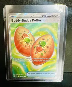 Pokemon TCG Mega Evolution Buddy-Buddy Poffin 167/132 Full Art Holo Rare 🔥🔥💎 - Image 1