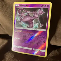 Mewtwo 75/214 LP/NM Reverse Holo Rare Unbroken Bonds Foil SM Pokemon TCG Card - Image 4