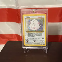 Pokemon TGC - Chansey - 3/102 Base Set Unlimited Holo Rare - Lightly played - Image 1