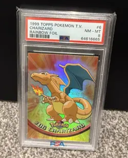 1999 Topps Pokemon Charizard Rainbow Foil - Image 1