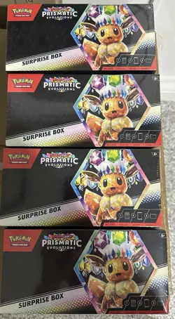 Pokemon Prismatic Evolutions Surprise Box Lot of 4 - New & Factory Sealed - Image 1