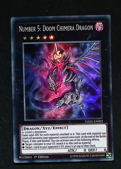 Number 5: Doom Chimera Dragon - Super Rare - DANE-EN092 - 1st Edition - Yugioh - Image 1