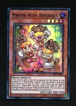 Prank-Kids Rocksies - Super Rare - SOFU-ENSE4 - Limited Edition - Yugioh - Image 1