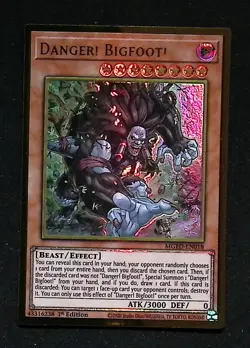 Danger! Bigfoot! - MGED-EN018 - Premium Gold Rare - 1st Edition Yugioh - Image 1