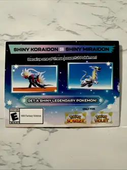 NEW Shiny Koraidon & Miraidon Pokemon Scarlet Violet Code Card GameStop In Hand - Image 2