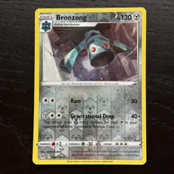 Bronzong 126/196 Pokemon Lost Origin SWSH Reverse Holo Uncommon Card NM - Image 1