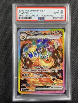 Pokemon Card PSA 10 Gem Mt Flareon ex SIR Prismatic Evolutions S&V 146/131 - Image 1