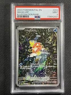 Pokemon Card PSA 9 Mint Magikarp Illustration Rare Paldea Evolved 2023 203/193 - Image 1