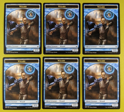 6 Wizard Token War of the Spark Magic the Gathering MTG 6 - Image 1
