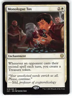 Monologue Tax *Rare* Magic MtG x1 Commander 2021 - Image 1