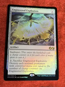 MTG Ultimate Masters Engineered Explosives #227 Foil Near Mint NM Rare Magic - Image 1