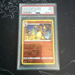 Pokemon Cards PSA 9 Charizard Rev Foil SWSH Vivid Voltage 2020 Ultra Rare 25/185 - Image 1