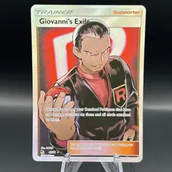 Pokemon TCG Giovanni's Exile 67/68 Hidden Fates Trainer Full Art NM/M - Image 1