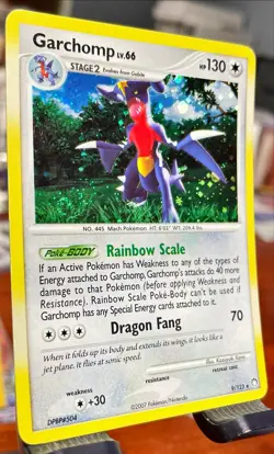 SWIRL 🔥 Garchomp 9/123 Lv. 66 Mysterious Treasures Holo Rare Pokemon TCG - LP - Image 2