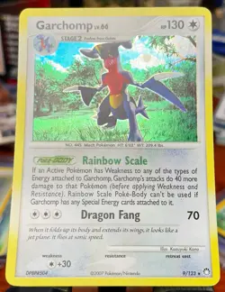 SWIRL 🔥 Garchomp 9/123 Lv. 66 Mysterious Treasures Holo Rare Pokemon TCG - LP - Image 5