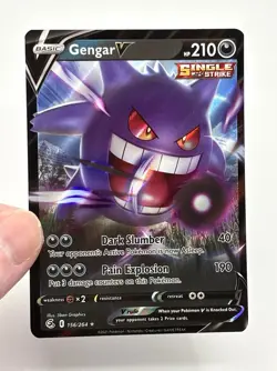 Pokemon TCG Gengar V Ultra Rare Fusion Strike 156/264 Mint Pack Fresh - Image 3