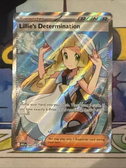 Pokemon LILLIE'S DETERMINATION 169/132 - Mega Evolution - RARE FULL ART - NM - Image 1