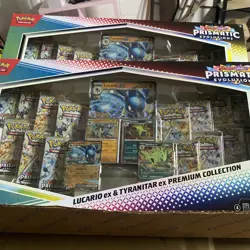 Pokemon Lucario Ex Tyranitar Ex Premium Collection Prismatic Evolution Lot of 2 - Image 1