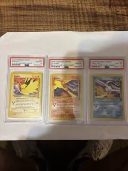 Moltres Zapdos Articuno NM Pokemon Black Star Promo Legendary Birds Vintage Set - Image 1