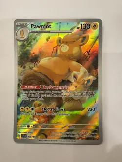 Pokemon Pawmot TCG Scarlet & Violet Base Set Illustration Rare Card 209/198 NM - Image 1