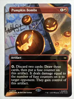 NM Borderless Pumpkin Bombs, MTG, Marvel's Spider-Man, Magic the Gathering, 26 - Image 1