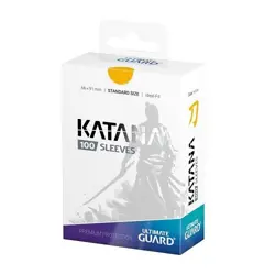 Ultimate Guard 100 Katana Sleeves Standard Size Yellow UGD010897 MTG TCG Pokemon - Image 1