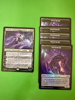 Ashiok, Wicked Manipulator (078) Regular + 5 Nightmare Tokens - MTG WOE - M/NM - Image 1