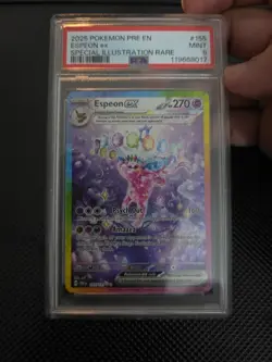 PSA 9 MINT Espeon Ex Prismatic Evolutions SIR Full Art Holo Pokemon 155/131 - Image 2