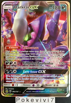 Carte Pokemon DARKRAI 88a/147 Holo GX Soleil et Lune 3 SL3 FR NEUF - Image 1